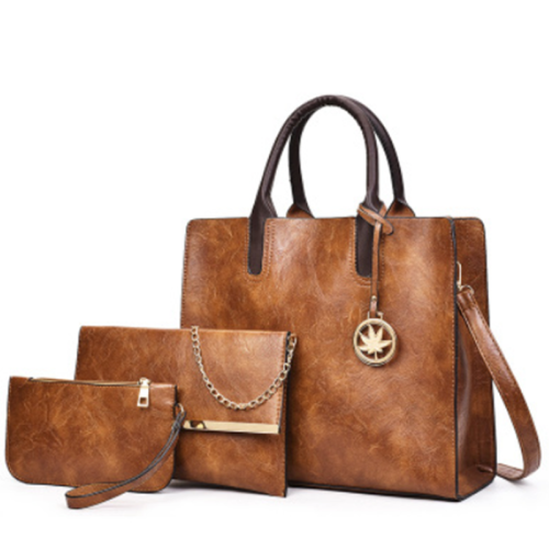 4 PCS Women Faux Leather Handbags Vintage Multi-function Crossbody Bags