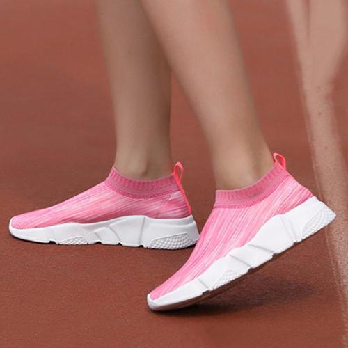 Women Elastic Sneakers Casual Comfort Slip On Plus Size Shoes