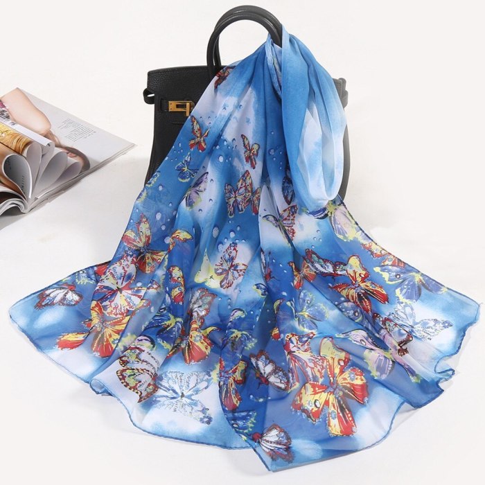 160*50cm Women Scarf Butterfly Chiffon shawl Air Conditioning Chiffon Shawls