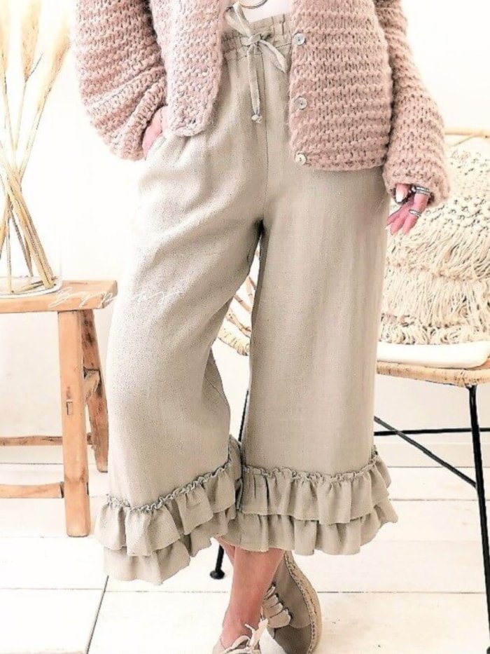 Ruched Casual Pants