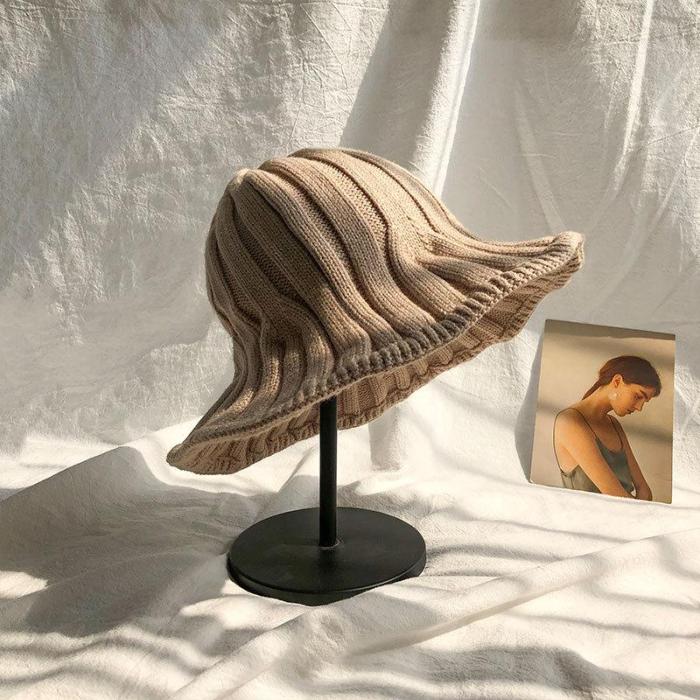 Women's Knitted Wool Fisherman Hat