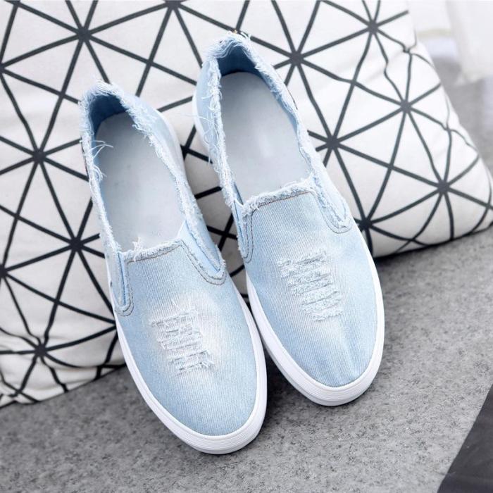 Women Denim Loafers Casual Comfort Shoes