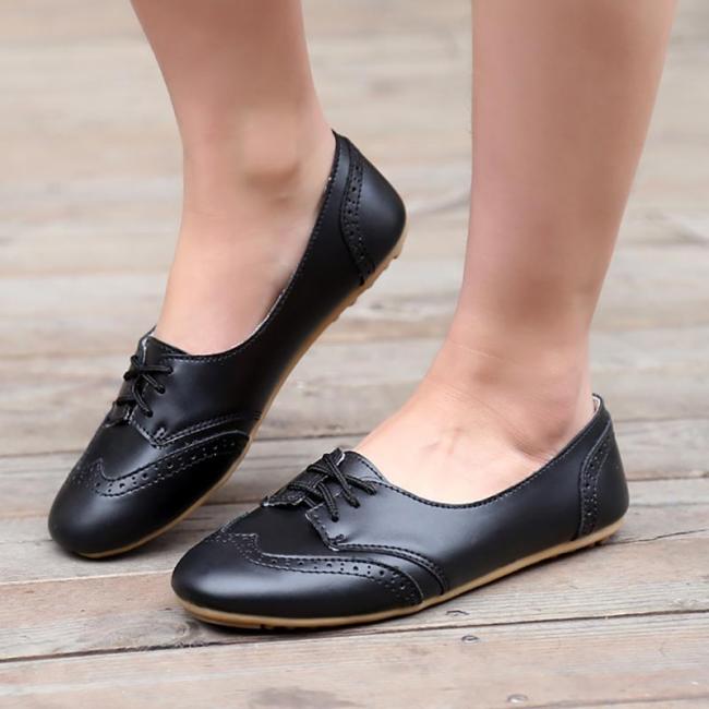 Women Bullock Flat Loafers Casual Comfort Round Toe Slip On Shoes