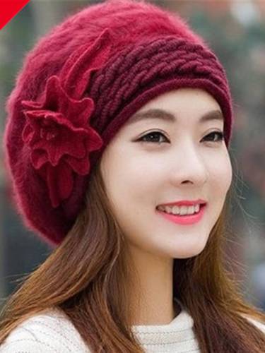Rose Red Casual Cozy Hats