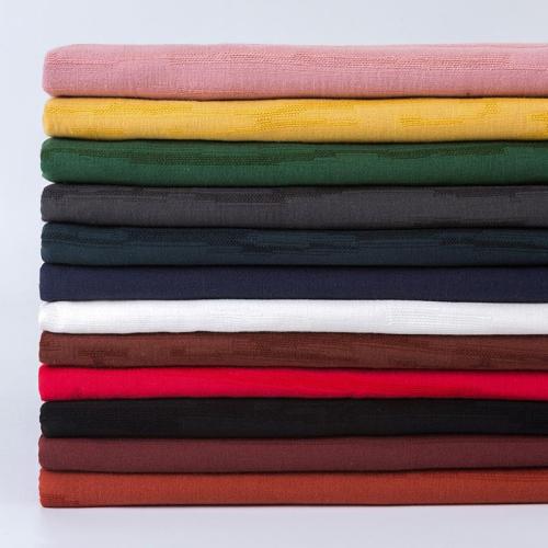 50x145cm Double Thicken Cotton Linen Jacquard Fabric Soft Cotton Yarn Cloth DIY Sewing Clothes Dress Craft Material