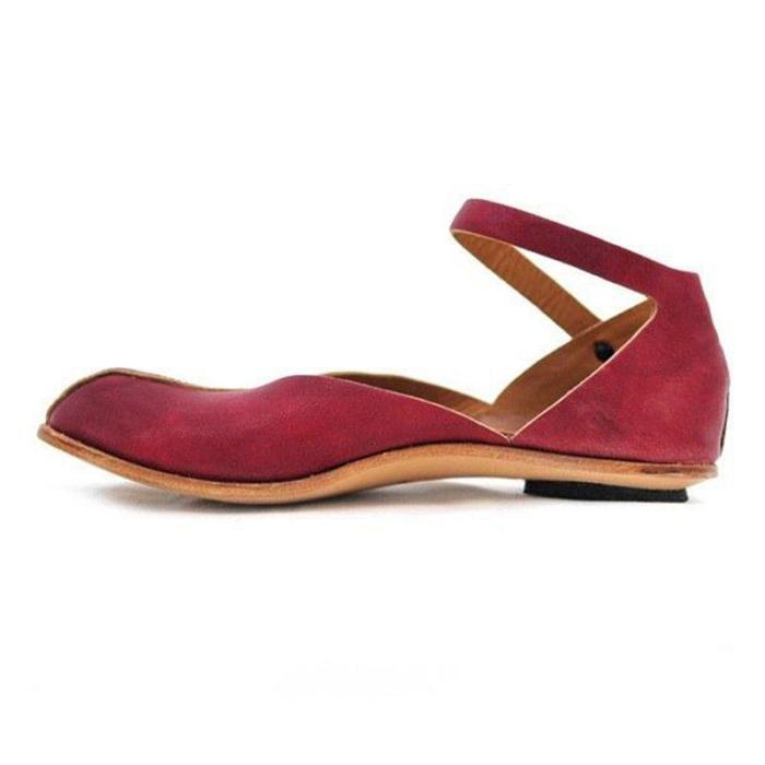 Leather Daily Flat Heel Sandals