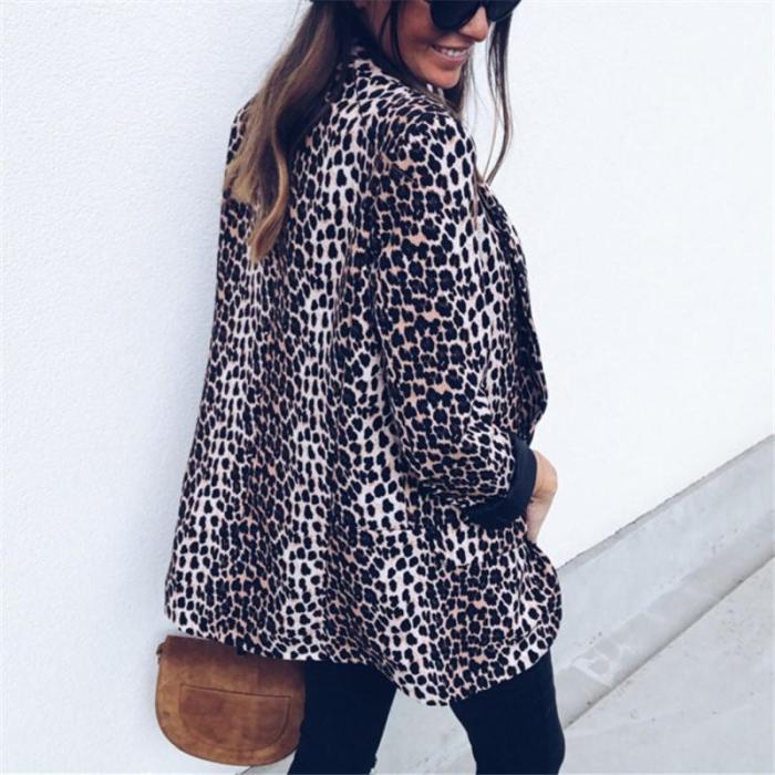 Leopard Print Fashion Suit Jacket