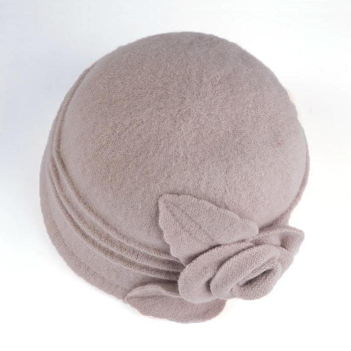 Dome Ladies Wool Hat Autumn and Winter Warm Cap