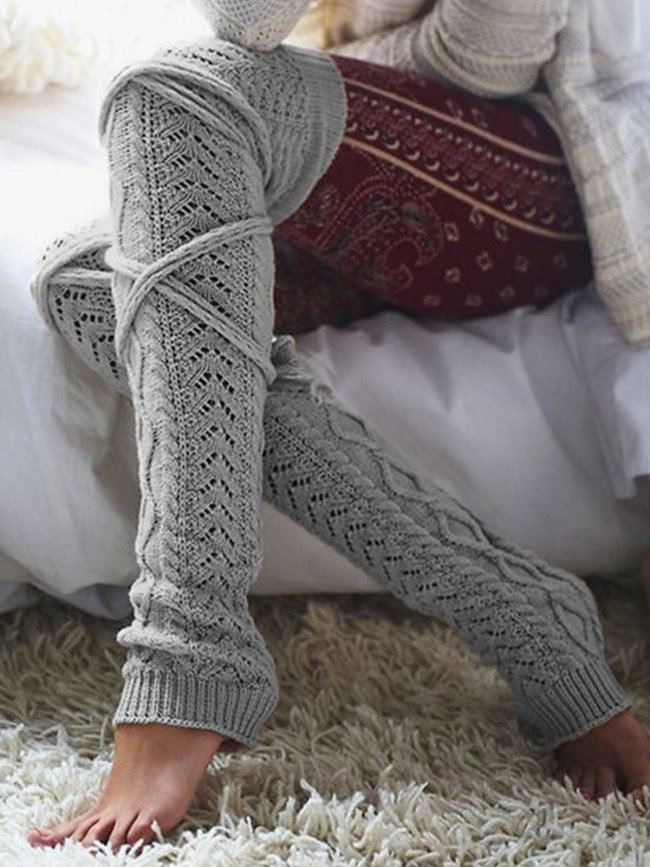 Solid knitted Stockings