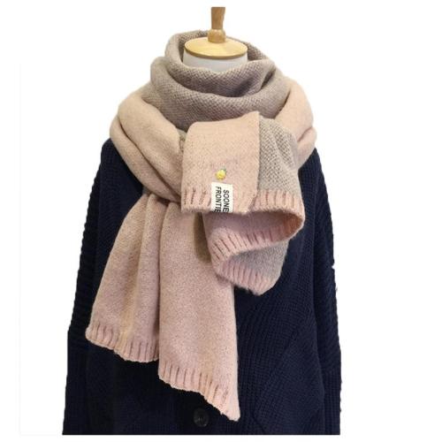 Lady Scarf Wool Knitted Scarf Winter Warm Soft Double Face