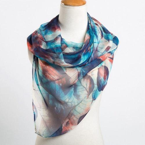 Hot Style Women Scarf High Quality Artificial Silk Print Flower Competitive Price Fashion Long Shawls  50*160CM