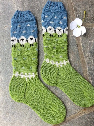 Knitted Casual Floral Underwear & Socks
