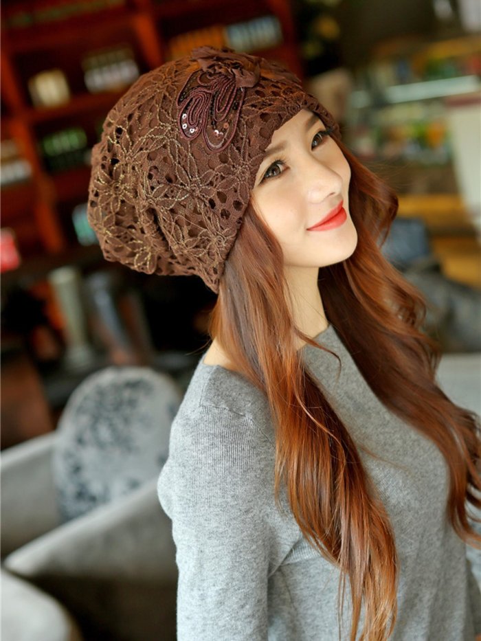Embroidery Lace Elegant Appliqued Hat