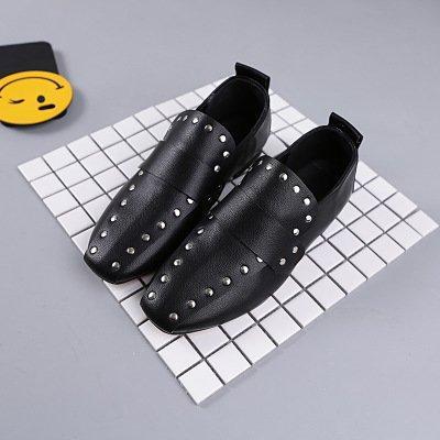Women Chunky Heel Artificial Leather Rivet Spring/Fall Loafers