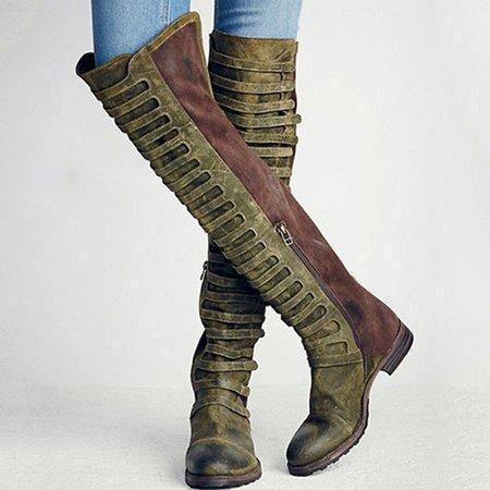 Women Vintage Booties Casual Plus Size Shoes