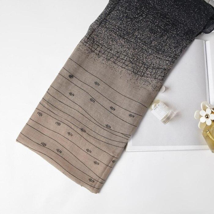 Autumn New Female Patchwork Cotton Linen Scarf Women Warm Tippet Casual Soft Lady Long Shawl