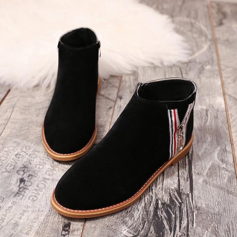 US$ 26.95 - Womens Spring Ankle Suede Comfy Zipper Boots - www ...