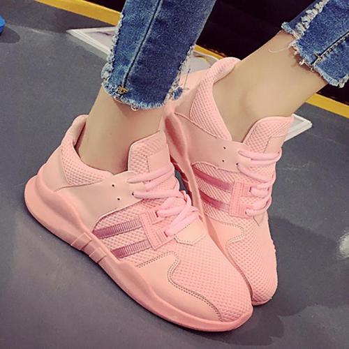 Women Mesh Fabric Sneakers Casual Lace Up Shoes