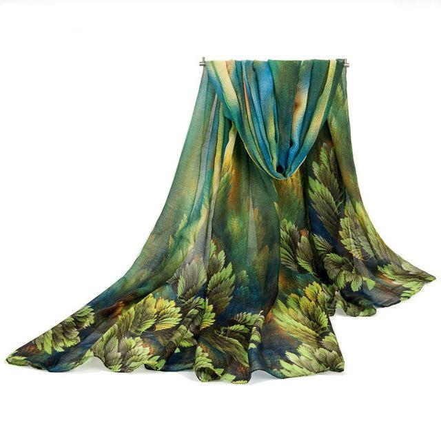 Fashion Banana Coral Prints Cotton Linen Scarf Fringes Long Large Big Size Shawl