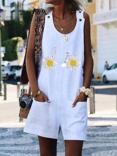 Summer Floral Casual Shift One-Pieces Romper