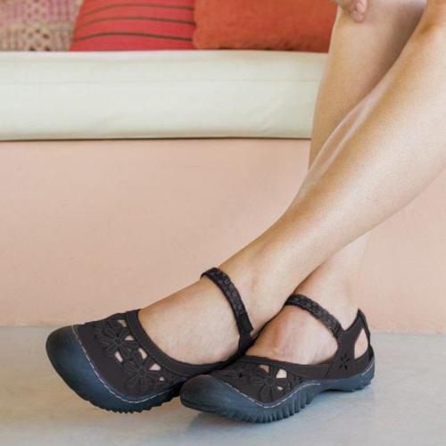 Artificial Suede Flat Heel Sandals