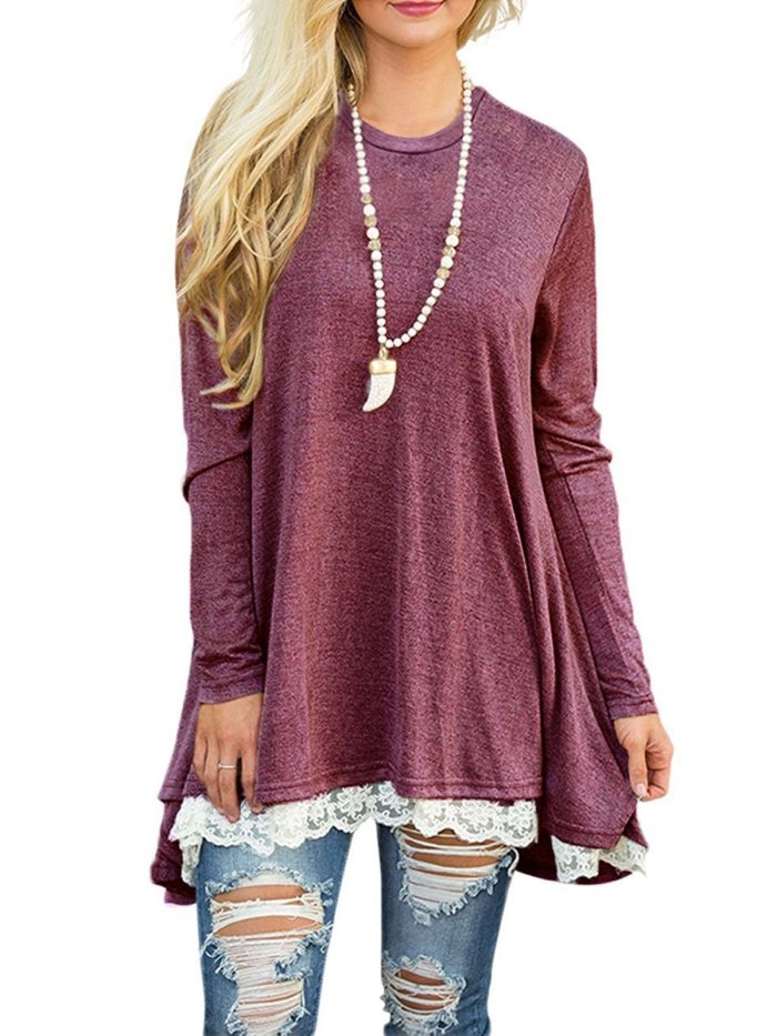 Solid Casual Polyester Top