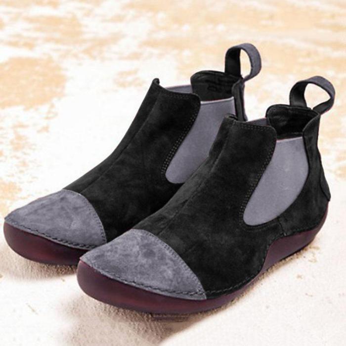Athletic Style Slip On Ankle Boots