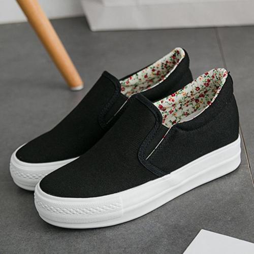 Women Canvas Loafers Casual Comfort Slip On Shoes