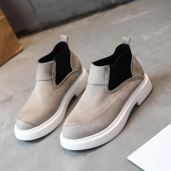 Slip-on Casual Suede Elastic Band Ankle Boots