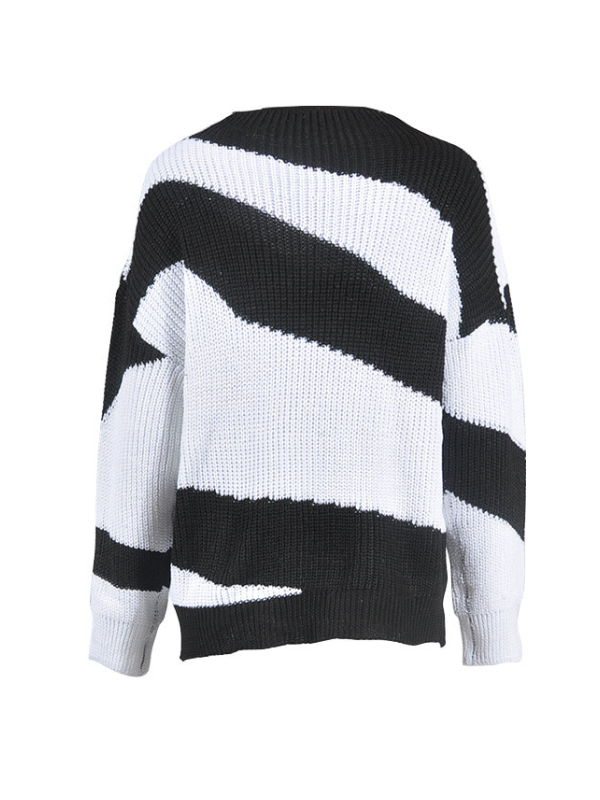 Casual Round Neck Long Sleeve Knitted Sweaters