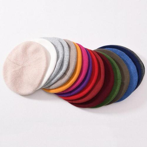 Women Beret Vogue Hat Winter Female Knitted Cotton Wool Hats Spring Brand Girls Wool Solid Color Beret