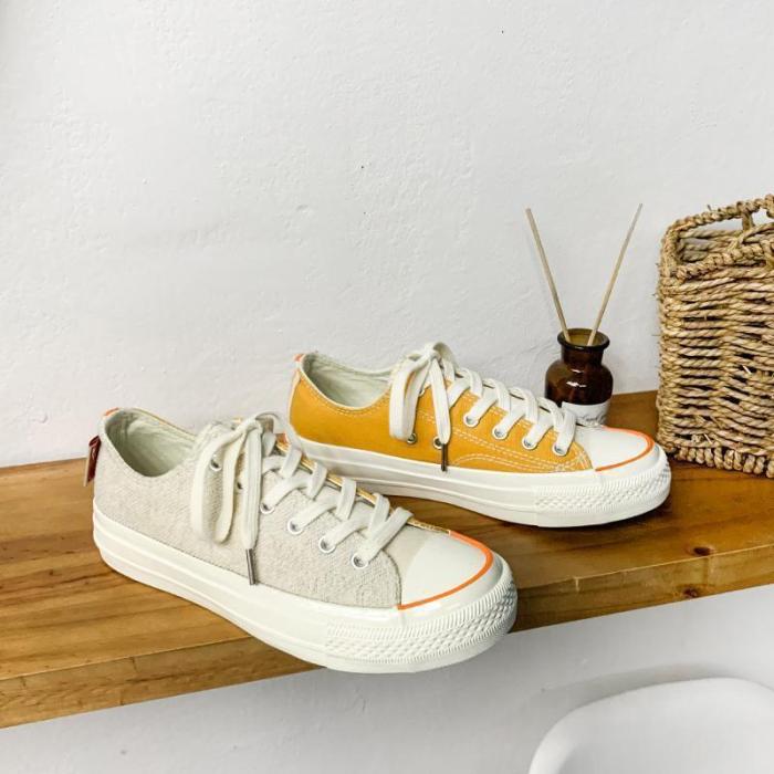 Women's Fashion Casual Wild Color Matching Round Toe Sneakers