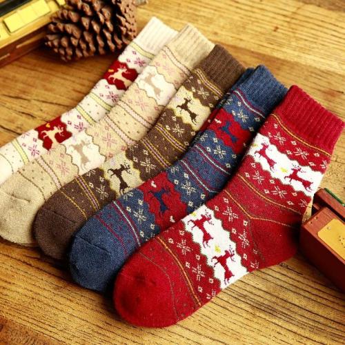 Winter Cute Wool Ladies Warm Animal Women's Socks Christmas Gift Sock