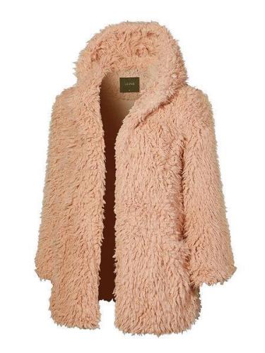 Women Faux Fur Fuzzy Fluffy Sherpa Coat Teddy Bear Coats With Hoodie