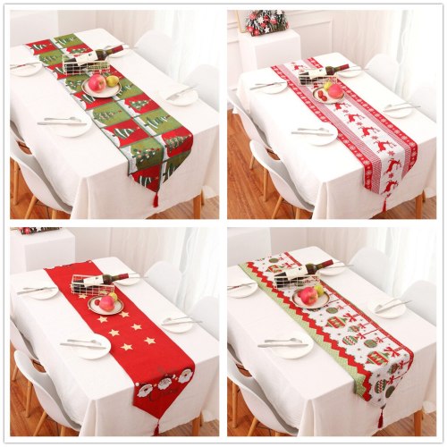 High quality Creative Christmas Cotton Linen Tablecloth
