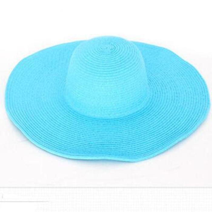 Seaside Sun Visor Hat Female Summer Sun Hats For Women large Brimmed Straw Sun Hat Folding Beach Girls