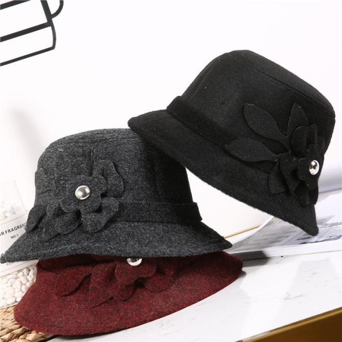 Women's Hats Fall/winter Dome Hats Solid Warm Woolen Hats