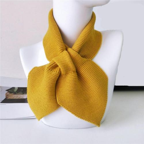 Elegant Small Bow Fishtail Scarves For Women Lady Girl Vintage Sweet Knit Warm Shawls Scarf And Wrap Colorful Scarves