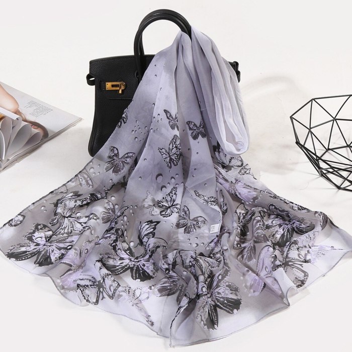 160*50cm Women Scarf Butterfly Chiffon shawl Air Conditioning Chiffon Shawls