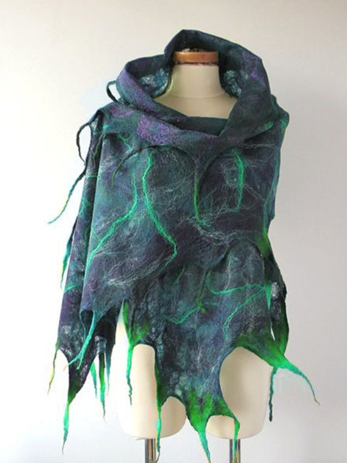 Green Cotton Scarves & Shawls