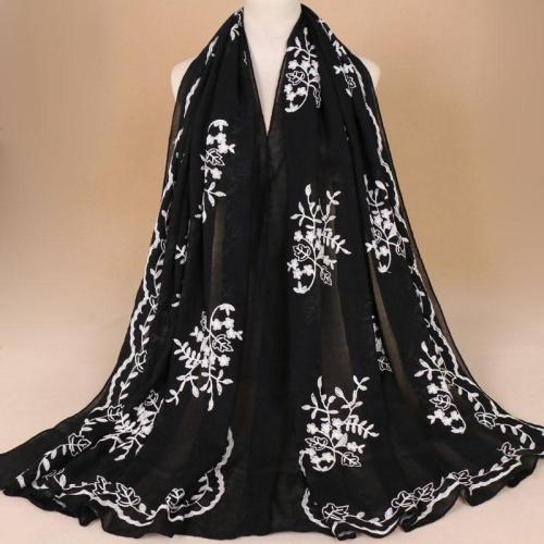 Embroider Floral Viscose Scarf Brand Printe Shawls and Wraps