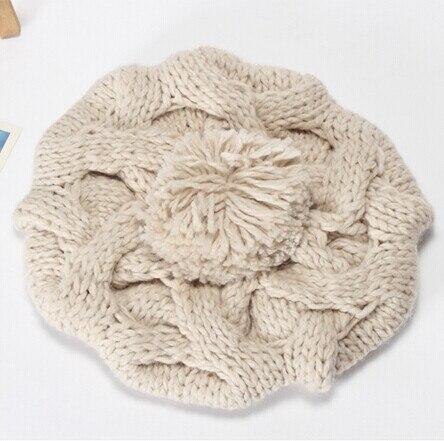 New Korean Version of The Pumpkin Hat Hand-knitted Hats Autumn and Winter Wool Cap,