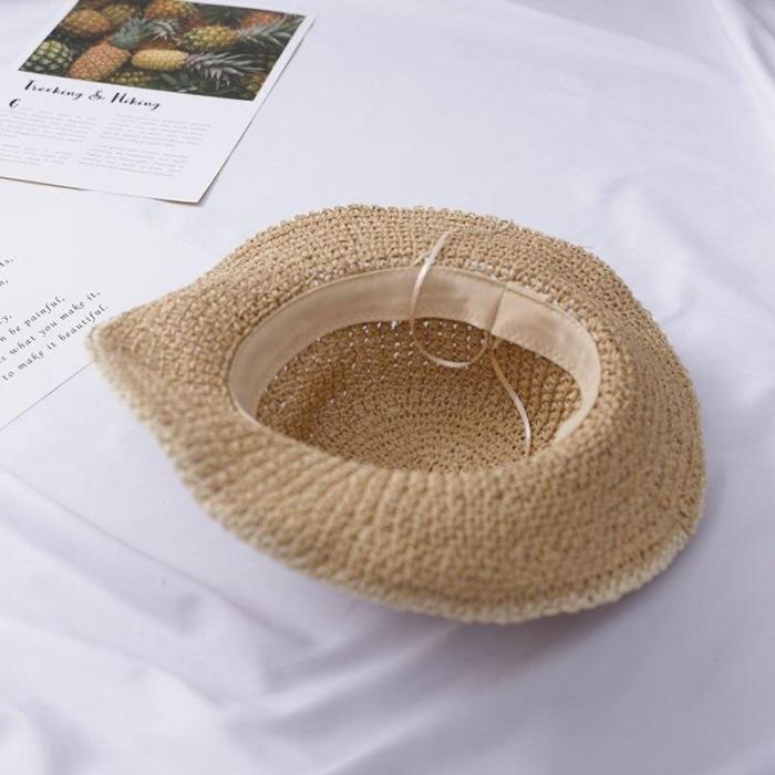 Handmade Weave Flower Sun Hats for Women Summer Women Outdoors Sunshade Straw Hat Beach Hat