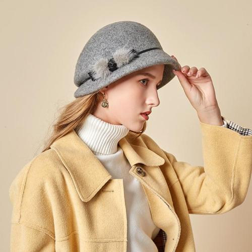 Woolen Hat Ladies Elegant Felt Hat Fisherman Hat