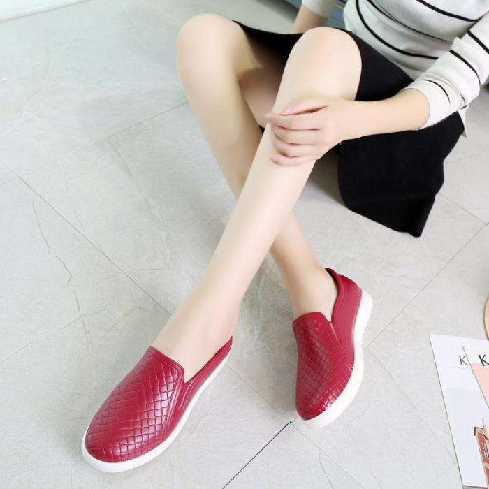 Comfy PVC Rain Shoes Slip-On Loafers