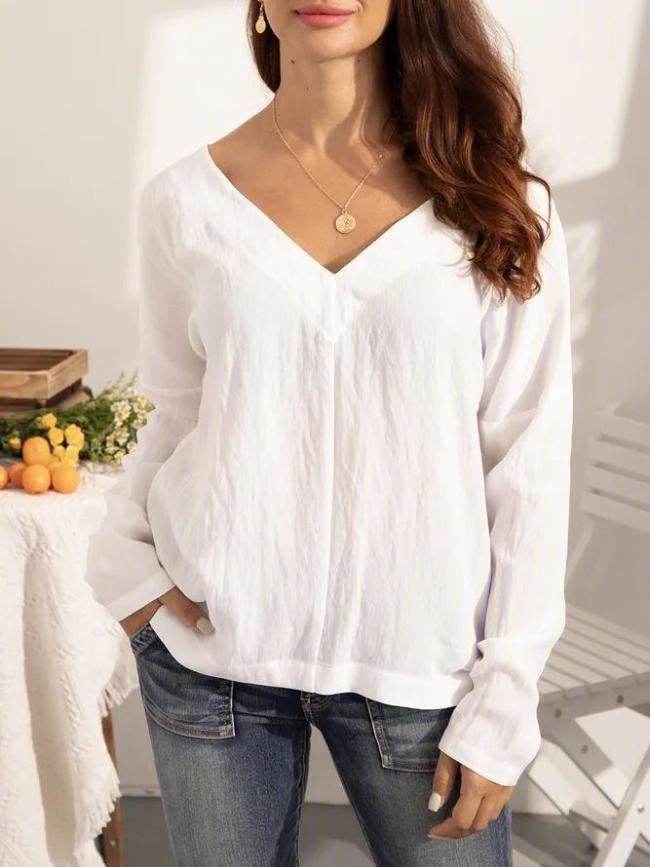 Long Sleeve Casual Cotton Shirts & Tops