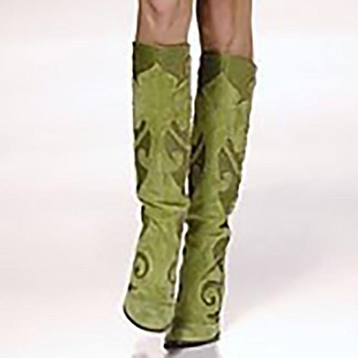 Pointed Thick With Side Zipper Over The Knee Boots Shoes