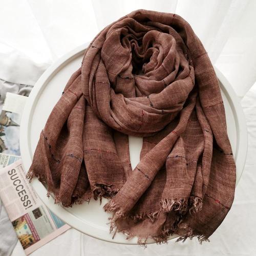 Winter Scarf Cotton and Linen Solider Color Kroean Women's Scarves Shawl Fashion Scarf