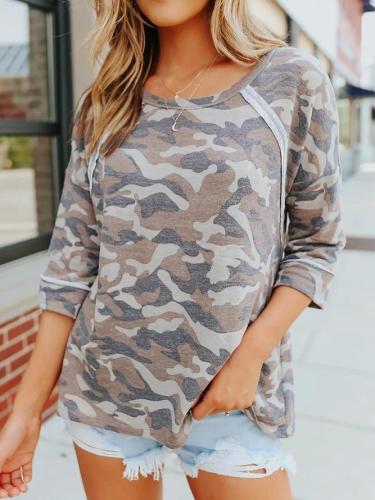 Long Sleeve Casual Crew Neck Shirts & Tops