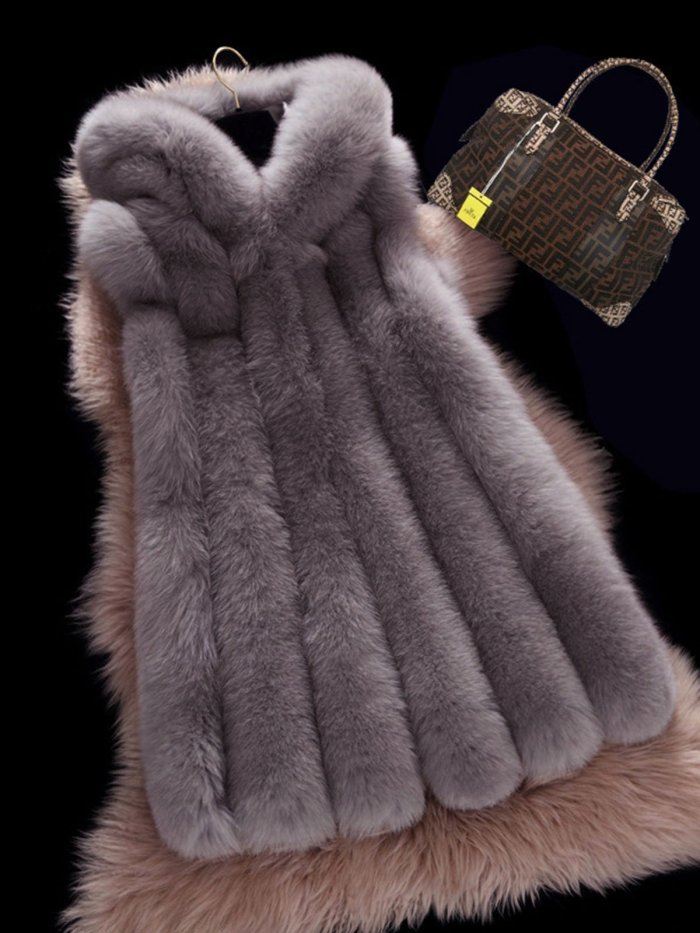 Women Faux Fur Vest Winter Waistcoat